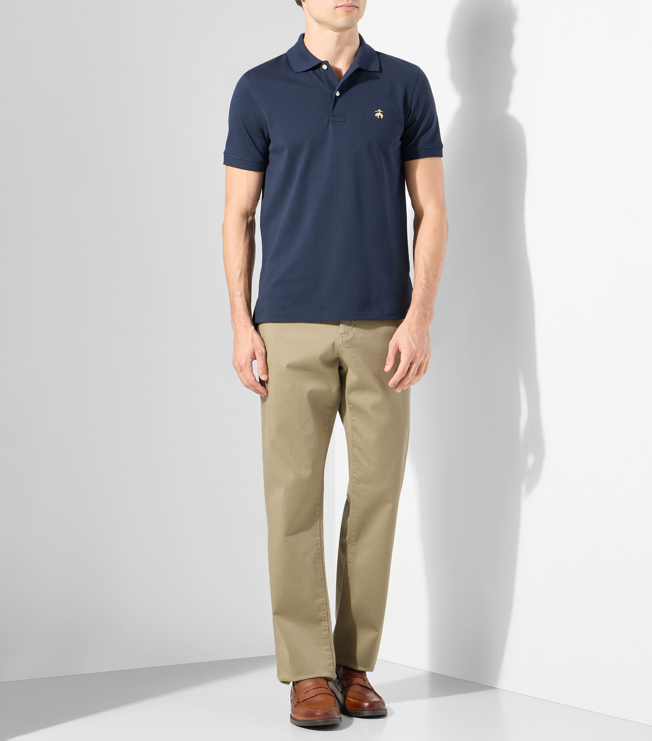 Playera tipo polo manga corta liso Hombre